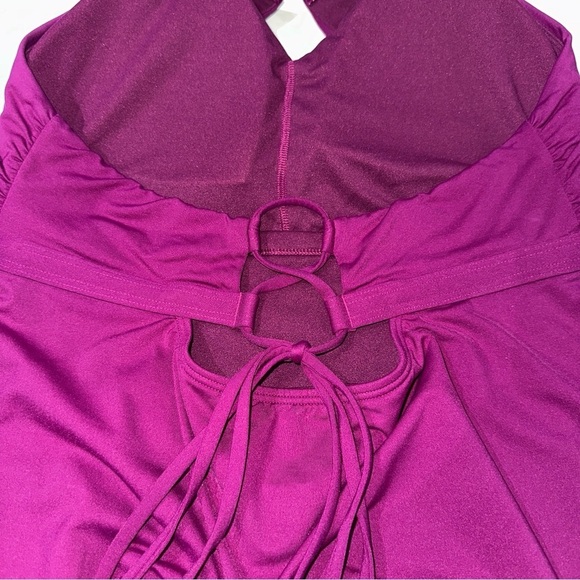 Athleta High Neck Keyhole Tankini In Exotic Fuchsia - Picture 5 of 10